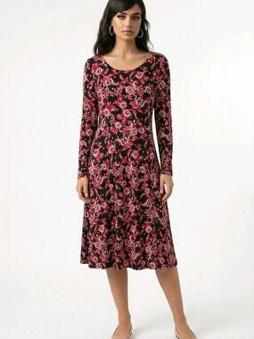 Allison Brittney Dress  Size Medium Elegant Floral Paisley Print